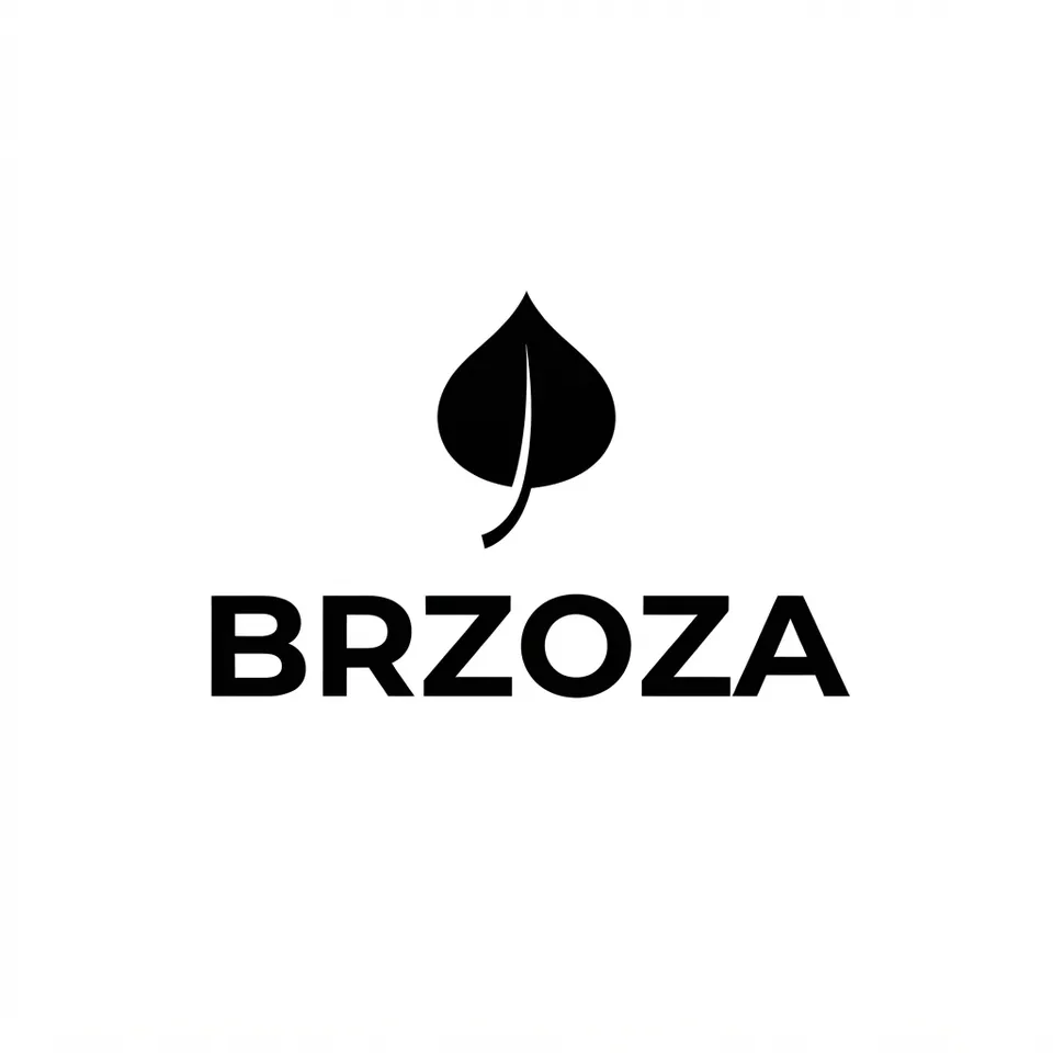 Próba logo z napisem „BRZOZA” - Gemini 3.1 Flash Lite Image przez API, bez poprawek